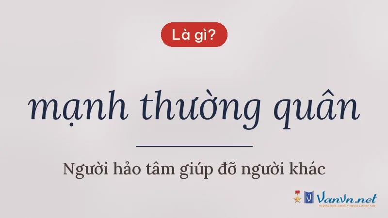 mạnh thường quân là gì