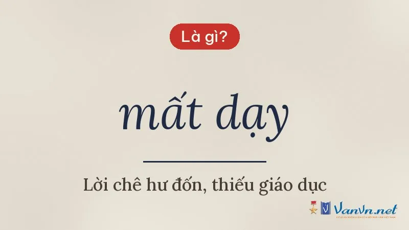 mất dạy là gì