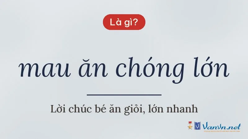 mau ăn chóng lớn là gì