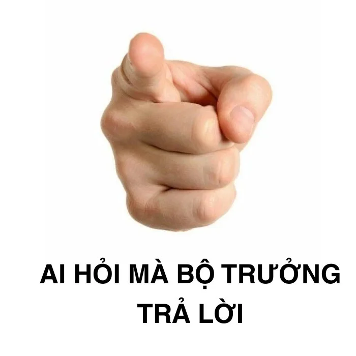 ai hỏi mà bộ trưởng trả lời meme
