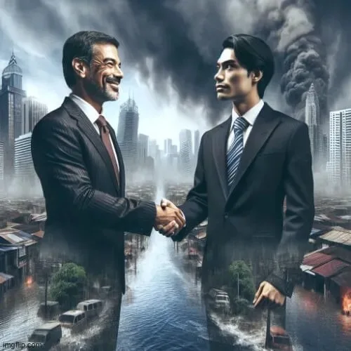 meme bắt tay hợp tác