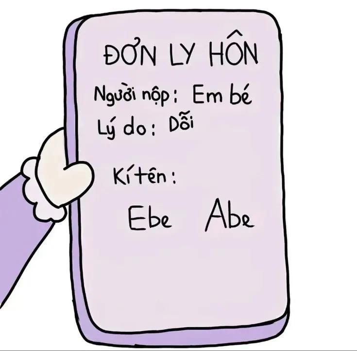 đơn ly hôn meme