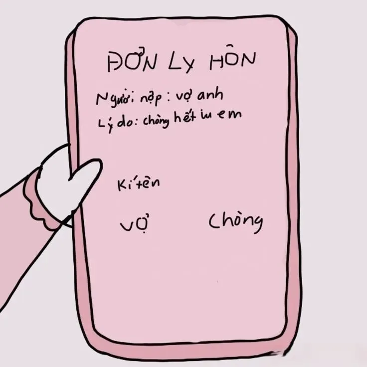đơn ly hôn meme