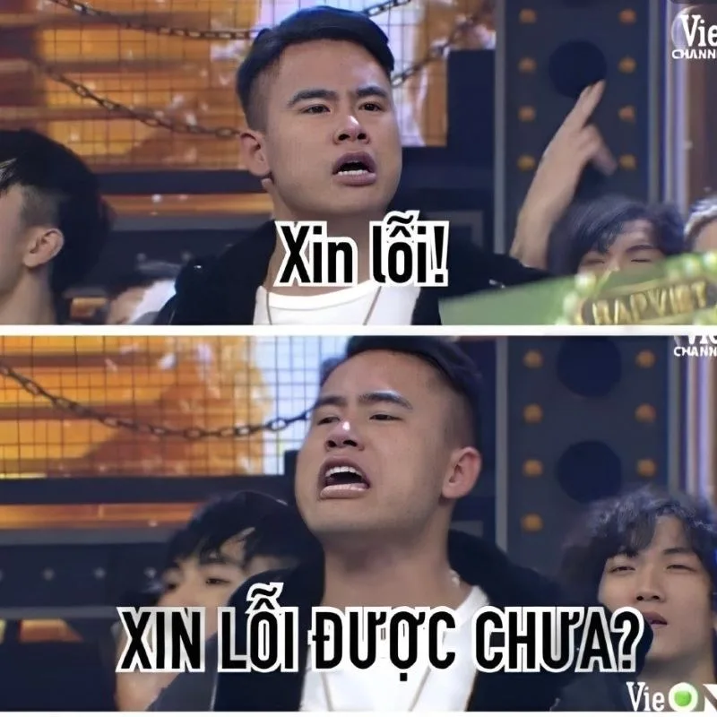 meme cầu xin tha thứ