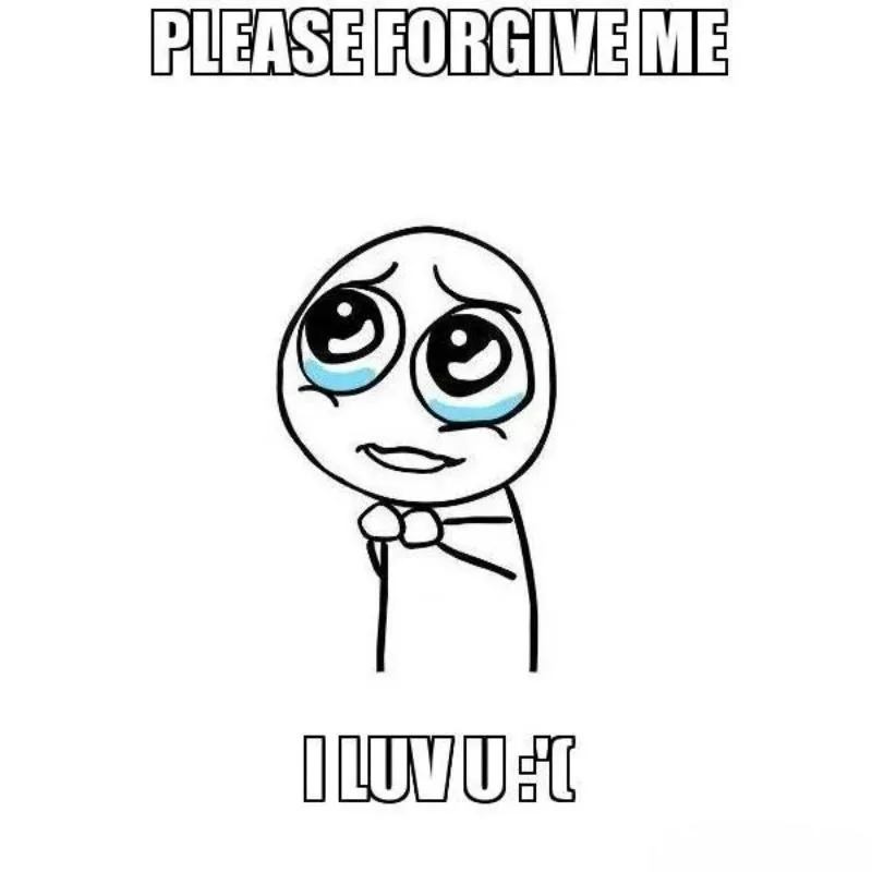 meme cầu xin tha thứ