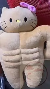meme cơ bắp mèo hello kitty