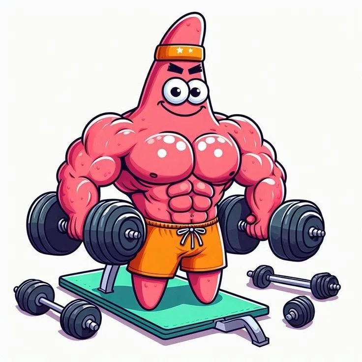 meme khoe cơ bắp hoạt hình