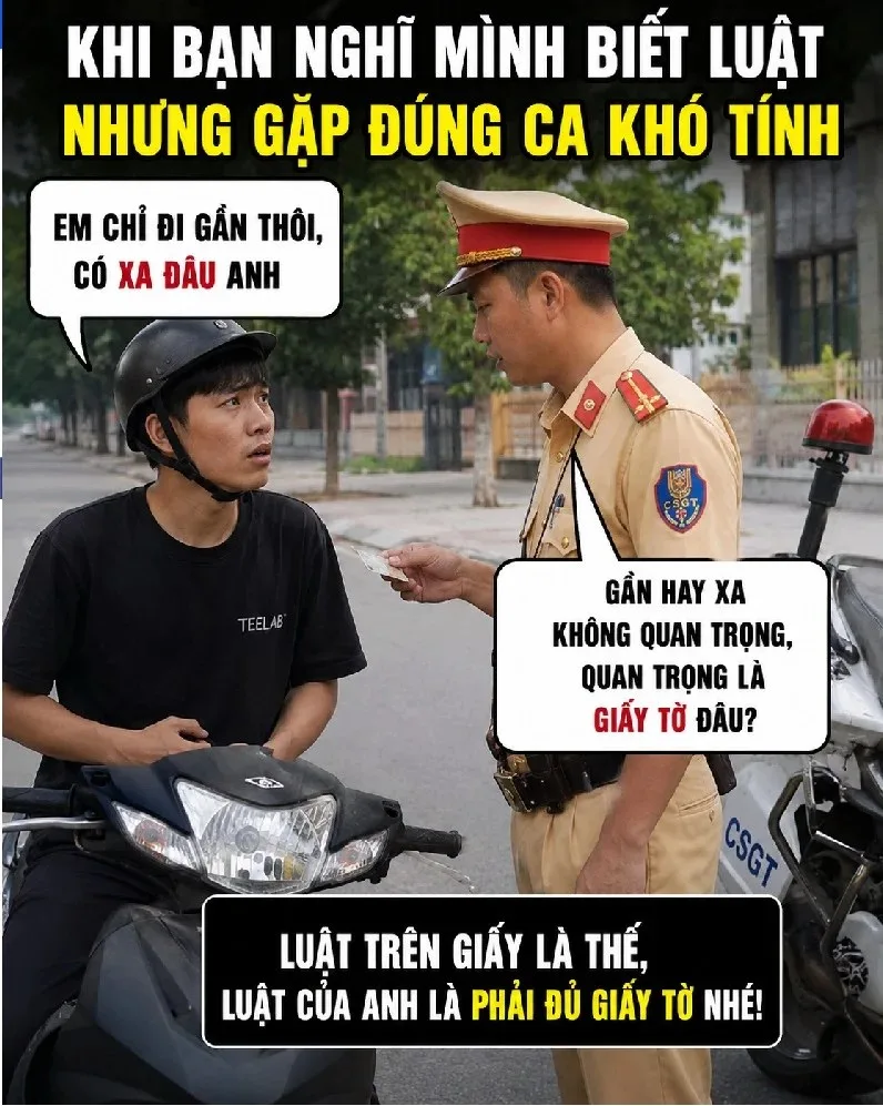 meme công an giao thông