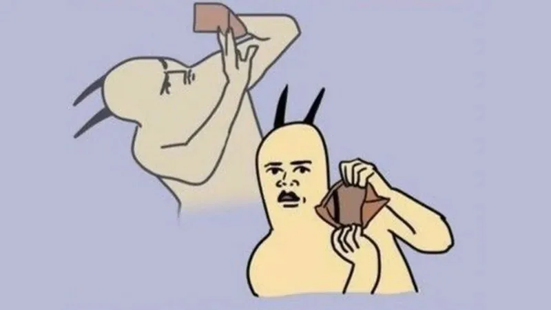 meme ví hết tiền