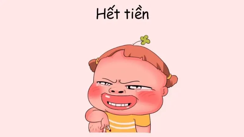 meme hết tiền