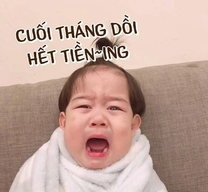 meme hết tiền