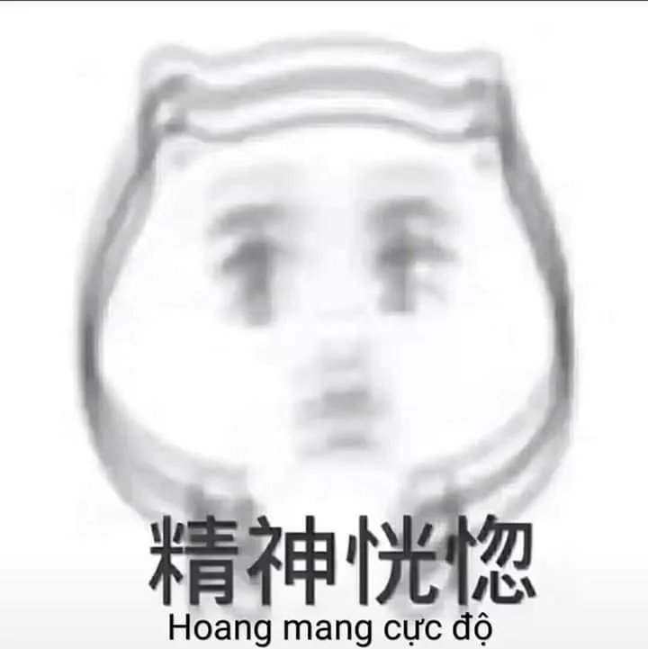 meme hoang mang hoạt hình