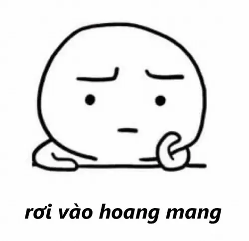 meme hoang mang hoạt hình