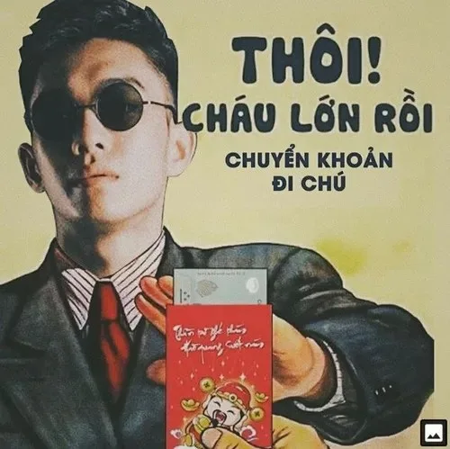 meme lì xì cháu lớn rồi