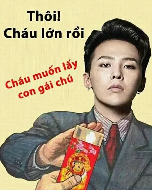 meme lì xì cháu lớn rồi