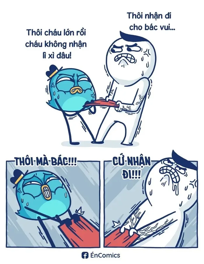 meme lì xì cháu lớn rồi