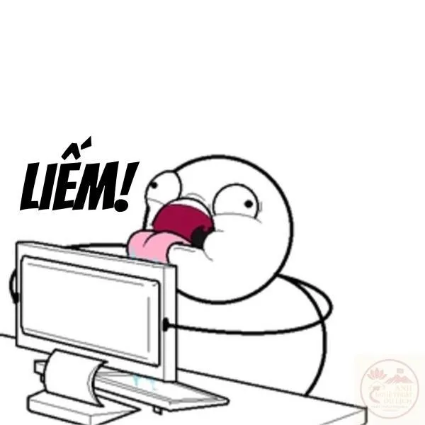 meme liếm màn hình
