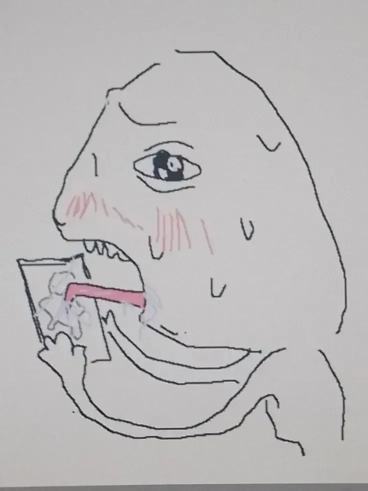 meme liếm màn hình