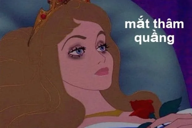 meme mắt thâm quầng
