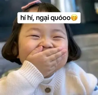 meme ngại che mặt