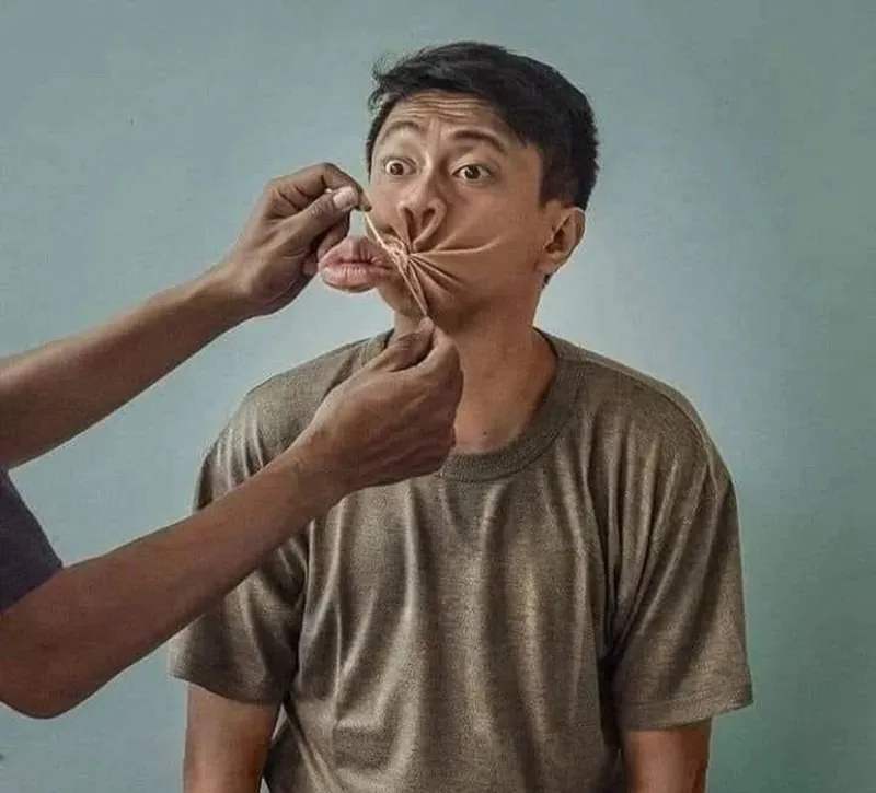 ảnh chế nín