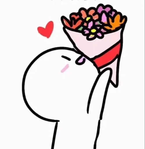 cute meme tặng hoa