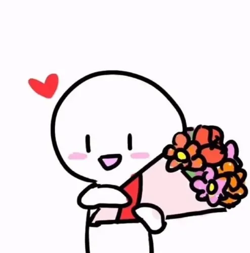 cute meme tặng hoa