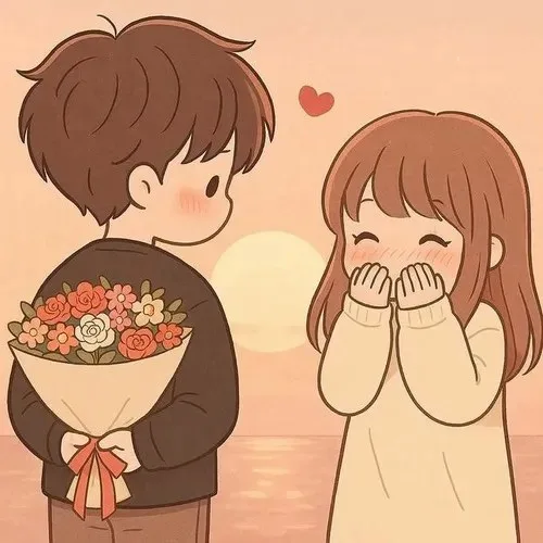 cute meme tặng hoa