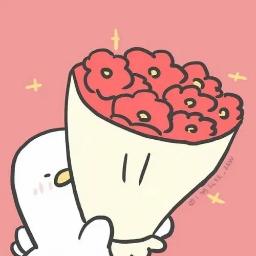 cute meme tặng hoa