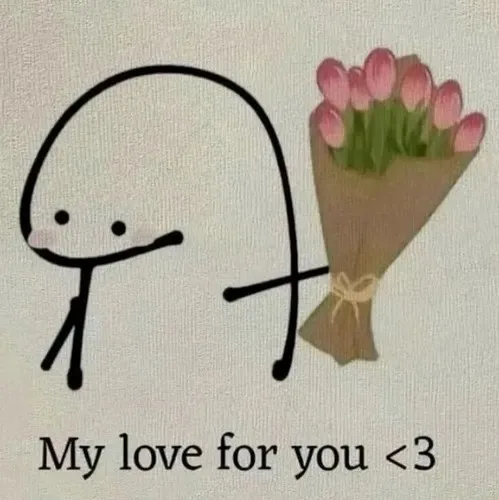 cute meme tặng hoa
