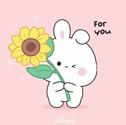 cute meme tặng hoa