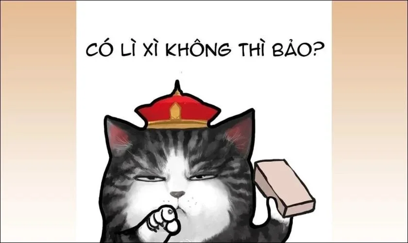 meme mèo tết