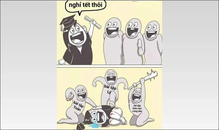 meme hết tết