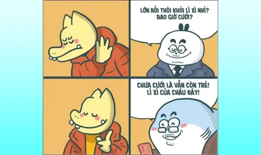 meme lì xì tết