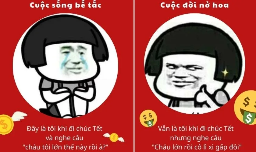 meme lì xì tết