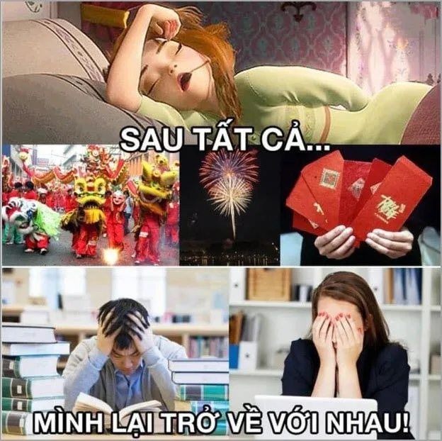 meme hết tết
