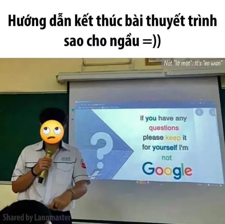 troll meme kết thúc bài thuyết trình