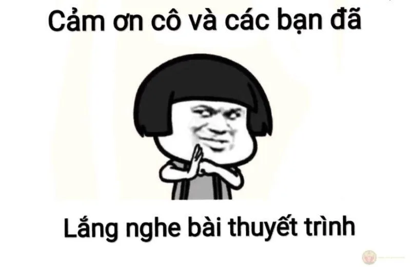 meme cảm ơn thuyết trình