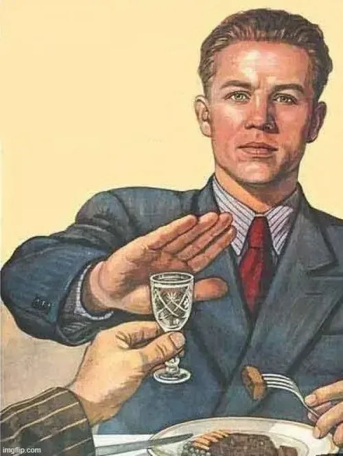 meme từ chối rượu bia