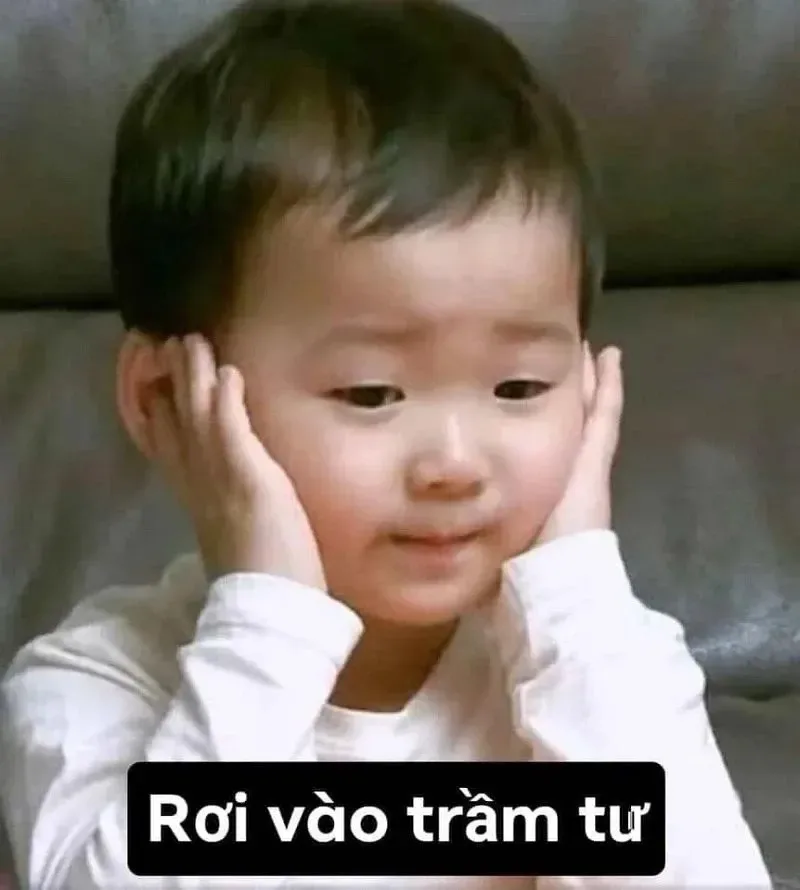meme em bé tủi thân