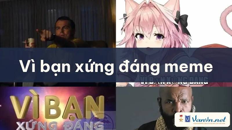 vì bạn xứng đáng meme
