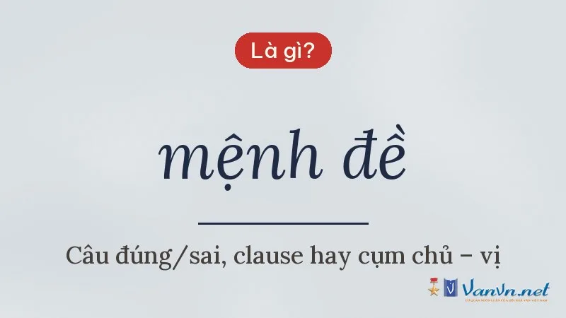 mệnh đề là gì