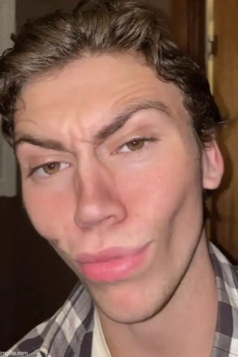 mewing face meme
