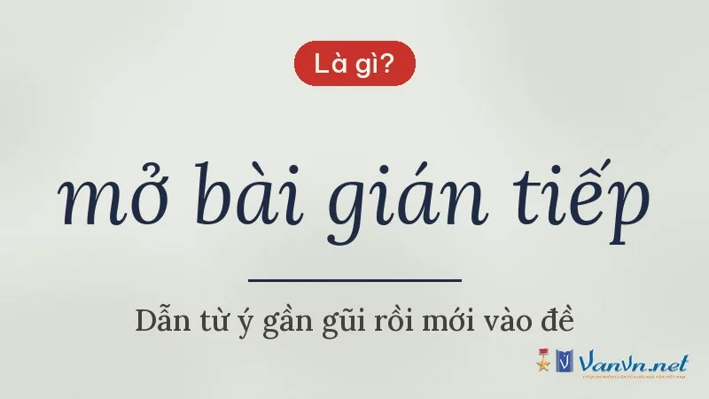 mở bài gián tiếp là gì