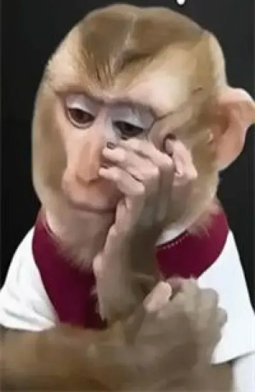 meme khỉ ôm đầu
