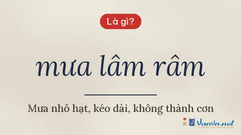 mưa lâm râm là gì