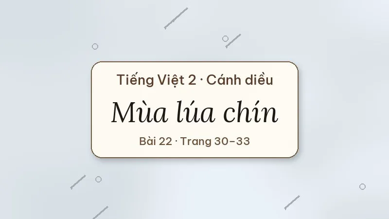 mùa lúa chín lớp 2 cánh diều