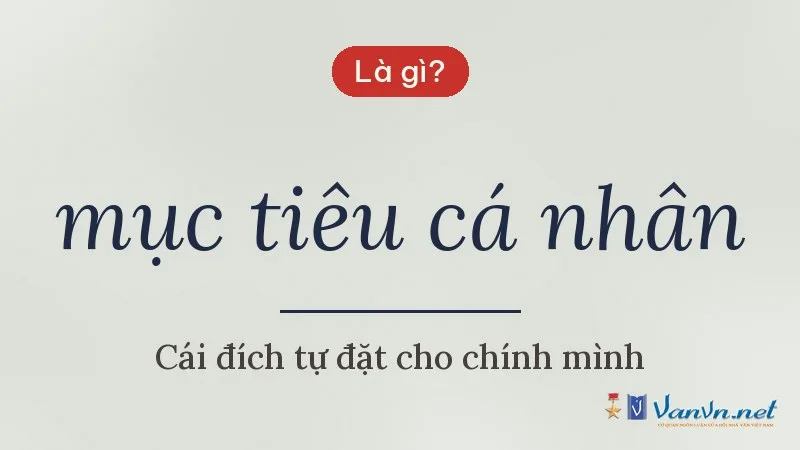 mục tiêu cá nhân là gì