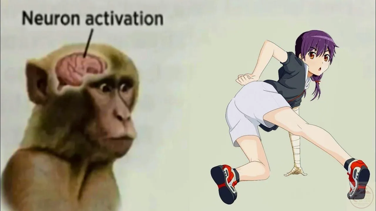 neuron activation meme monkey