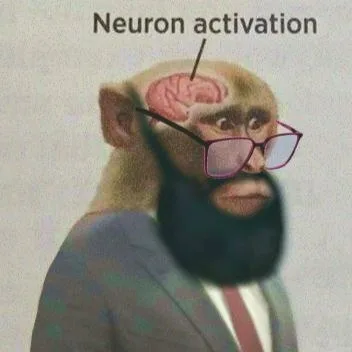 neuron activation meme monkey